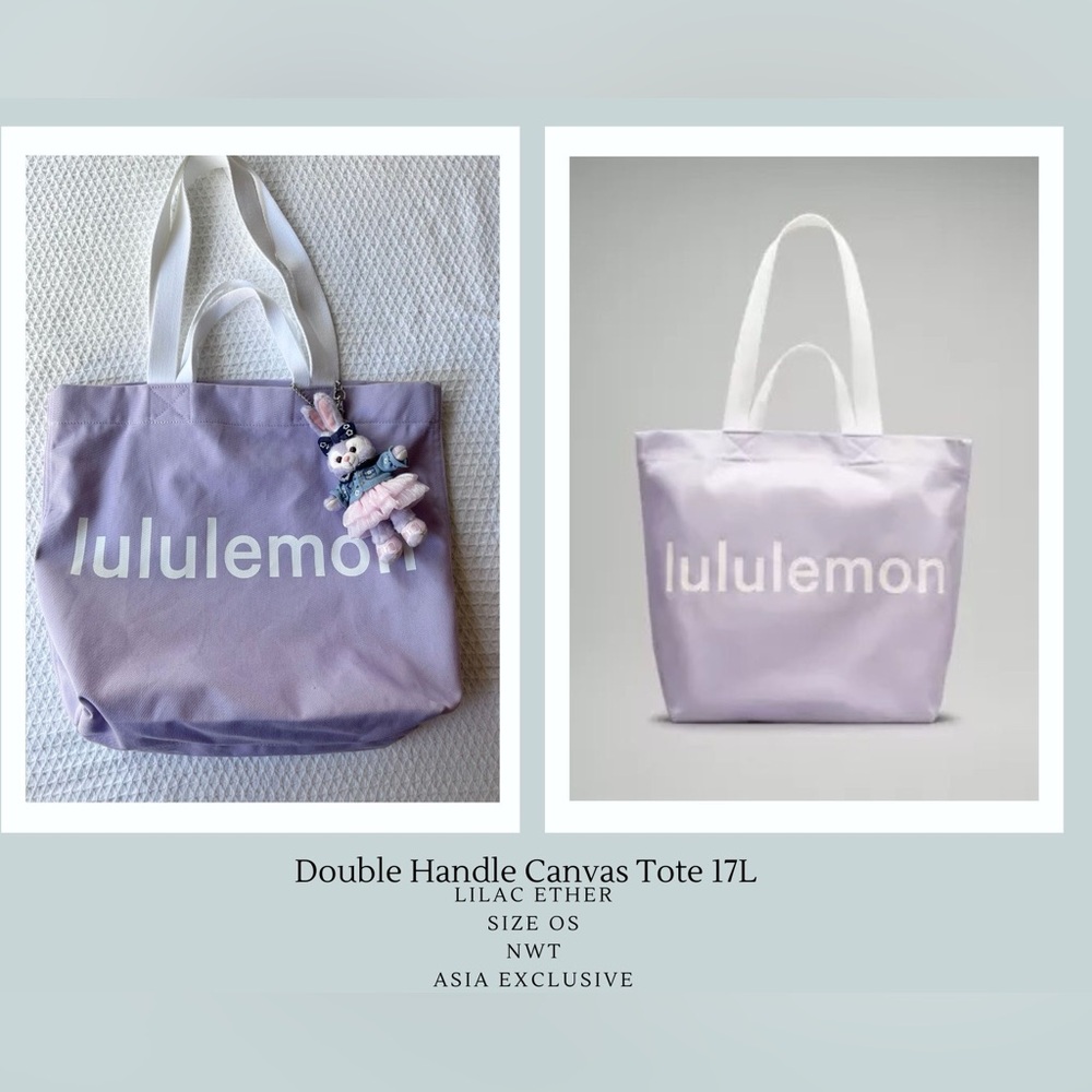 🆕 Lululemon Double Handle Canvas Tote Lilac Ether